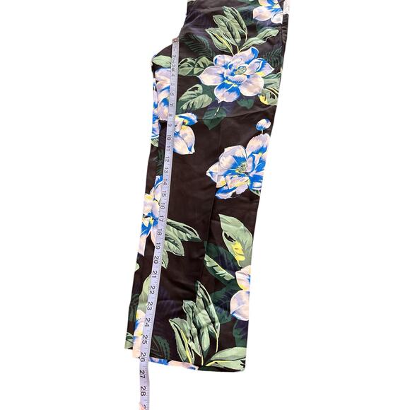 Banana Republic Blue Floral Print Office Work Career Avery Trouser Pants Size 6 - Picture 11 of 12